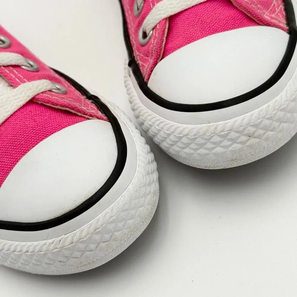 Converse All Star Chuck Taylor Low Lace Up Hot Pink Slater Sneakers - Little Kid